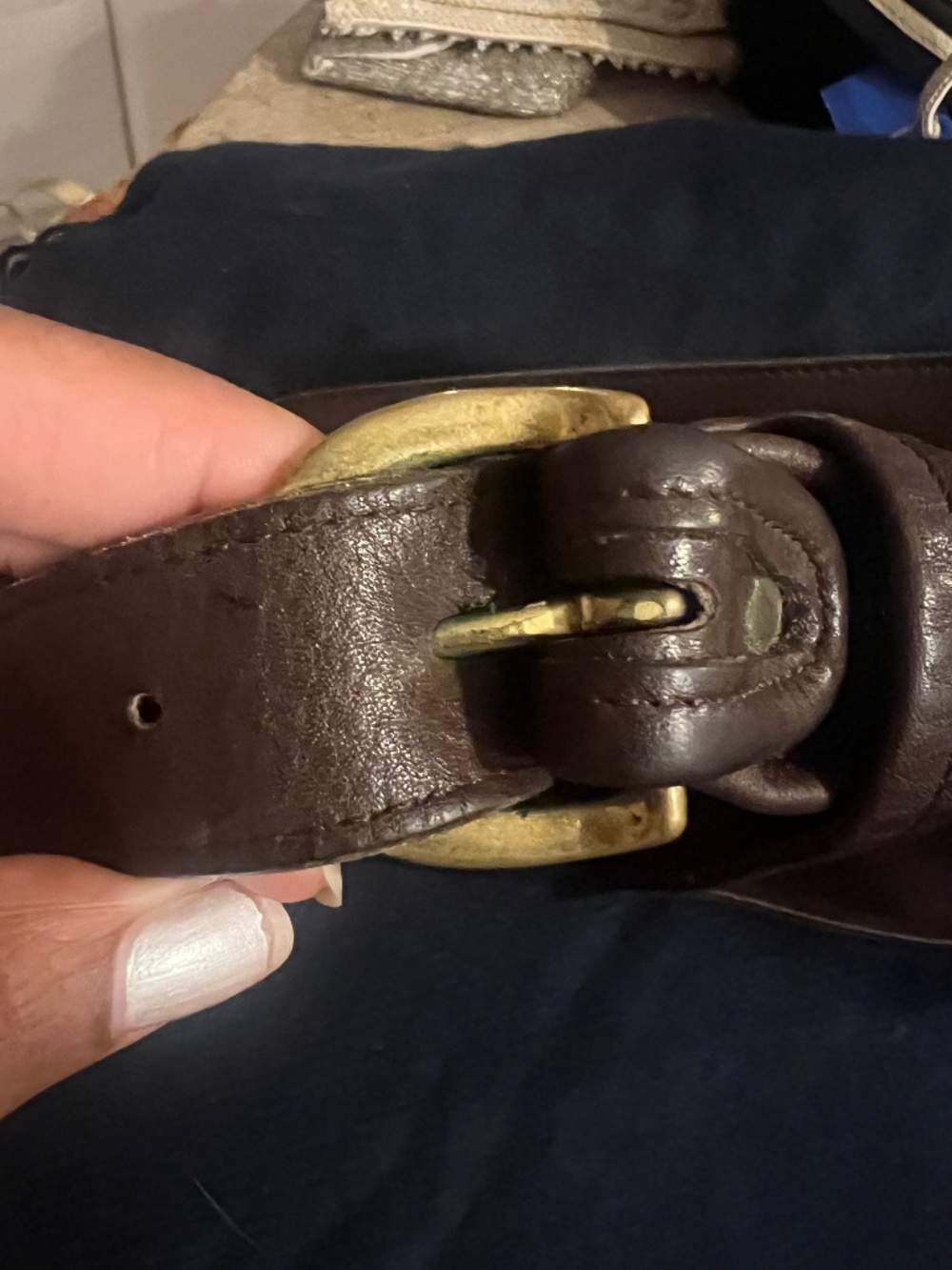 Vintage Coach Crossbody-Brown Leather